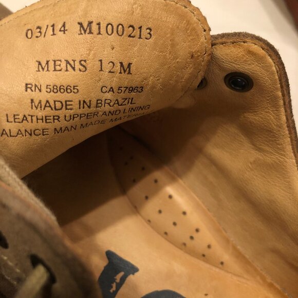 1901 men\'s tan leather suede Oxford shoes  size: 12M main image 4